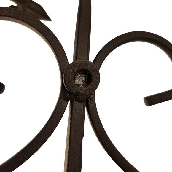 Wrought Iron Fleur-De-Lis Wall Sconces Set Of 2 Candle Holders Decorative Accent - Picture 3 of 8